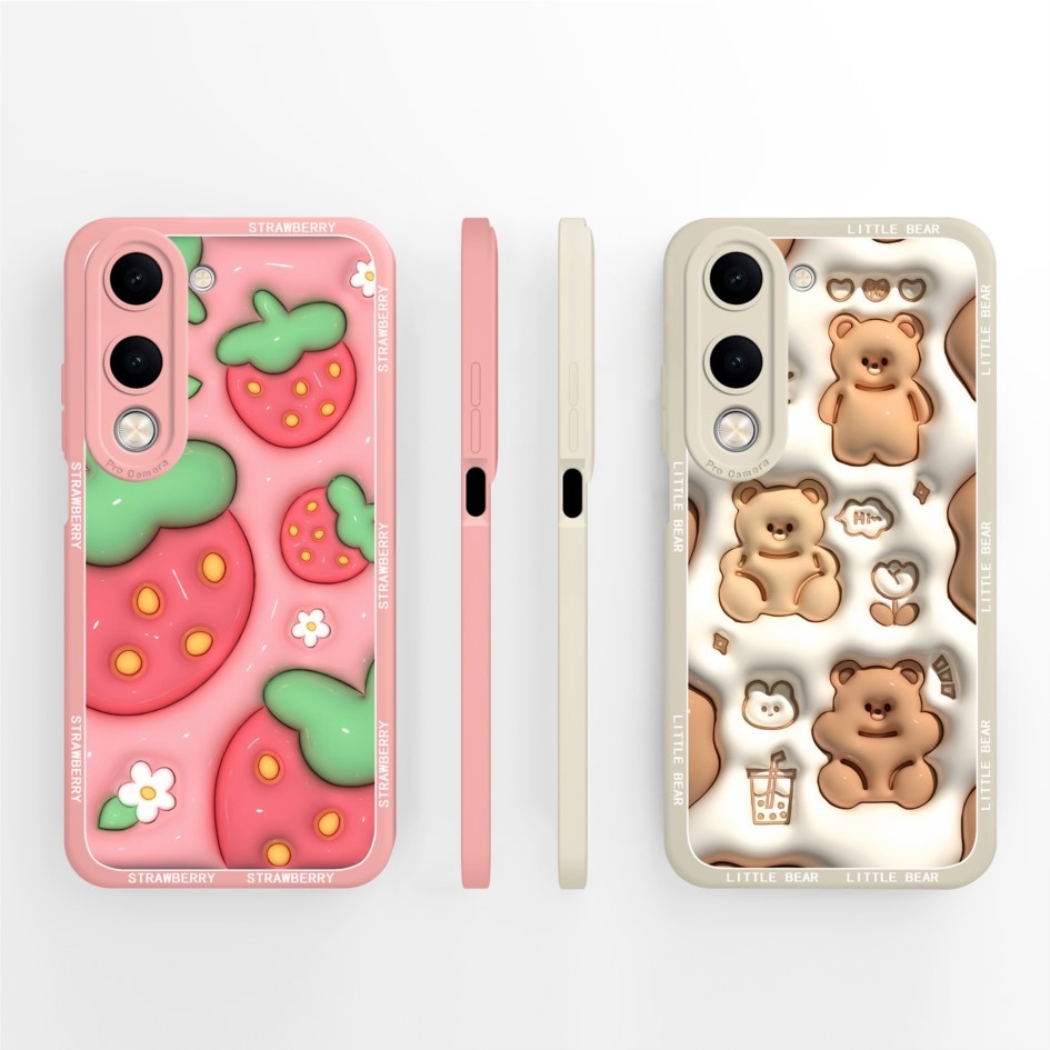 สําหรับ Vivo Y04 Y04S 4G รูปแบบหรูหราเคสโทรศัพท์ซิลิโคนเหลว Anti Slip Shell สําหรับ Vivo Y 04S กันชน Capa