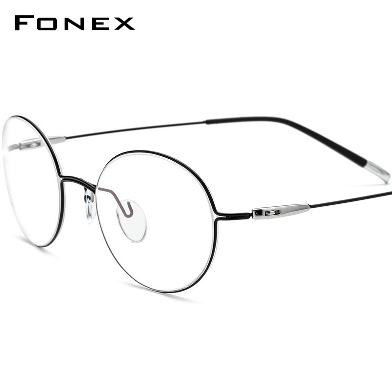 Fonex กรอบแว่นตาไทเทเนียมอัลลอยด์ 2021 สไตล์เกาหลีสําหรับผู้หญิงและผู้ชาย