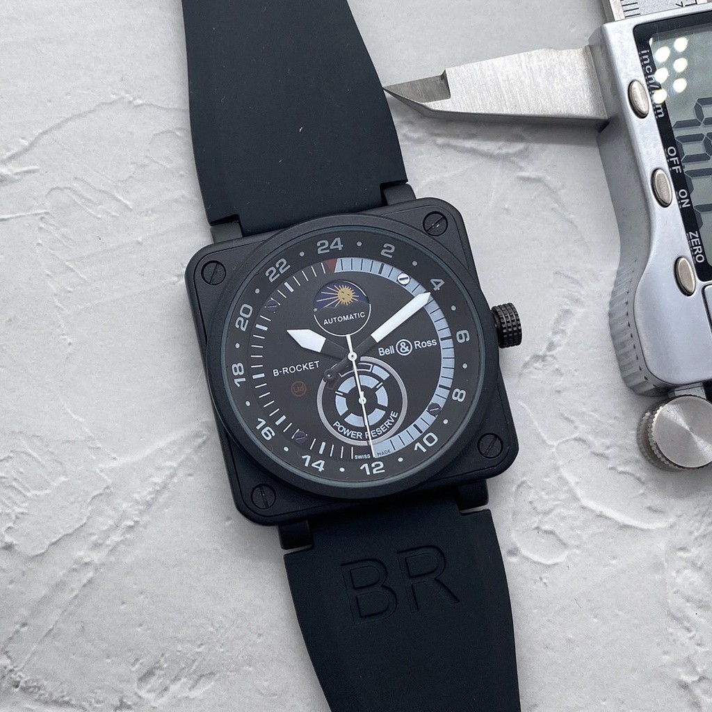 Bell &amp; ROSS นาฬิกาข้อมืออัตโนมัติ เทคโนโลยีใหม่ สําหรับผู้ชาย️