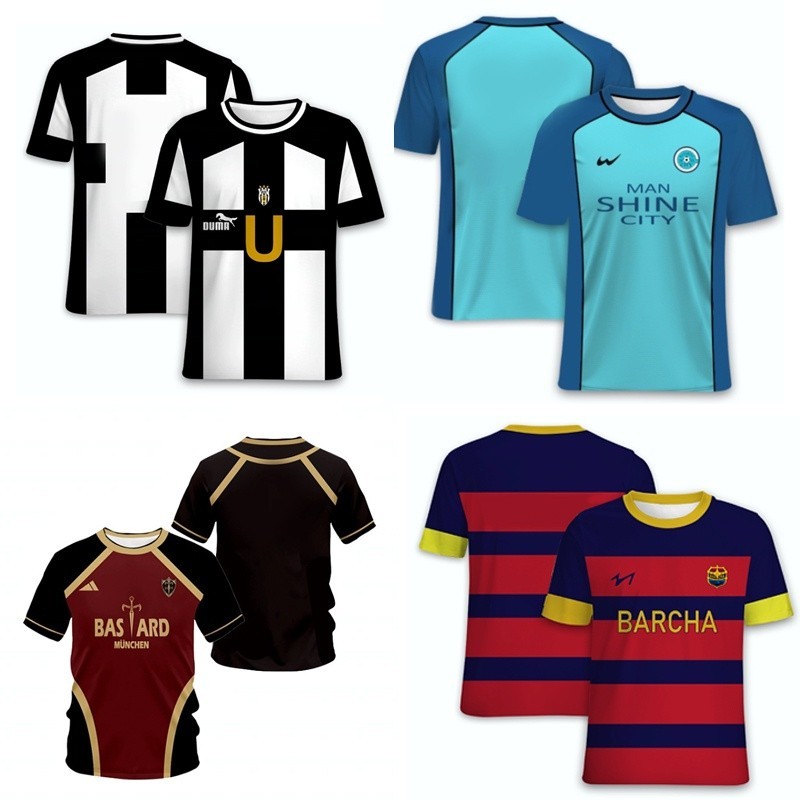 FREE Custom เสื้อยืดผู้ชาย Futsal & Football Motif VL Replica Anime Ubers Blue Lock Full Print เสื้อยืดผู้ชาย