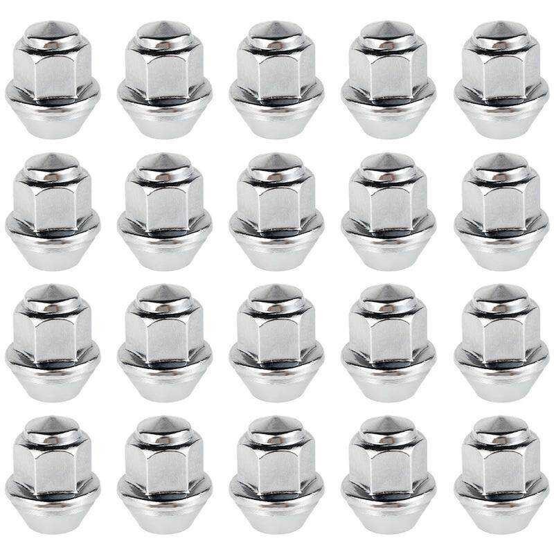❤ 20Pcs 19Mm Hex Replacement 1678260 Car M12 X 1.5 Carbon Steel Plated Wheel Nuts For Ford Wheels