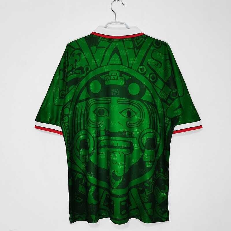 Home 1998 Mexico Jersey Football Retro soccer shirt Grade:AAA Shirt S-XXL เสื้อบอลย้อน