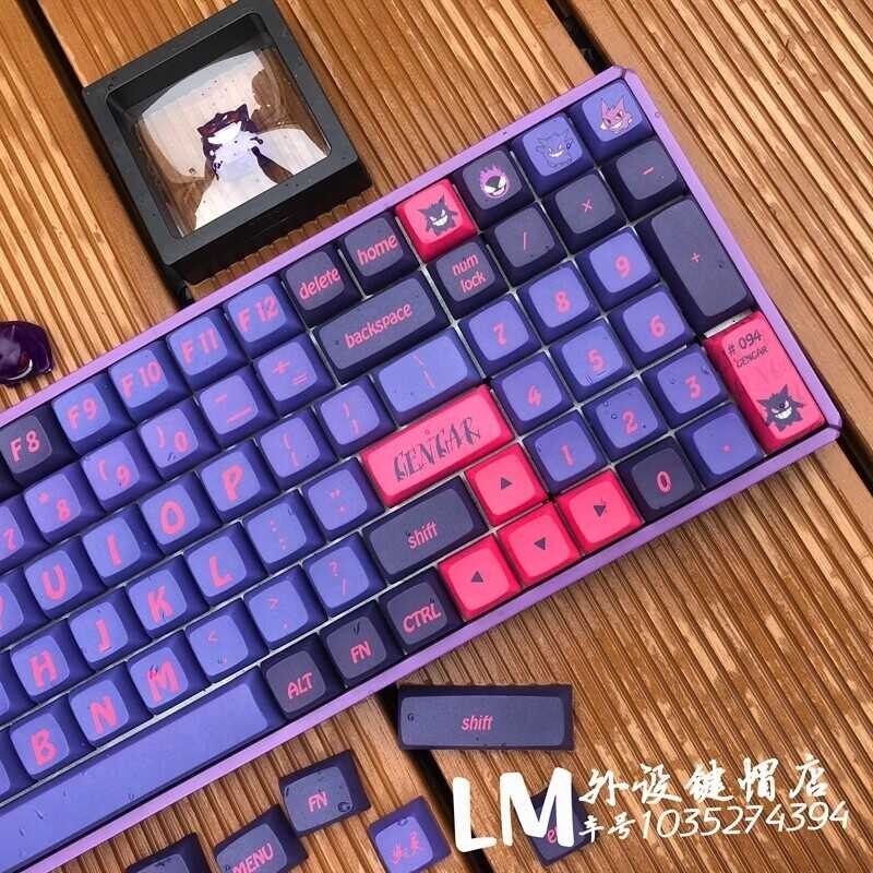 Only】Pocket Monster 【Keycap Genger Key Cap 121 Keys XDA Profile PBT Sublimation Keycaps For Cherr s 