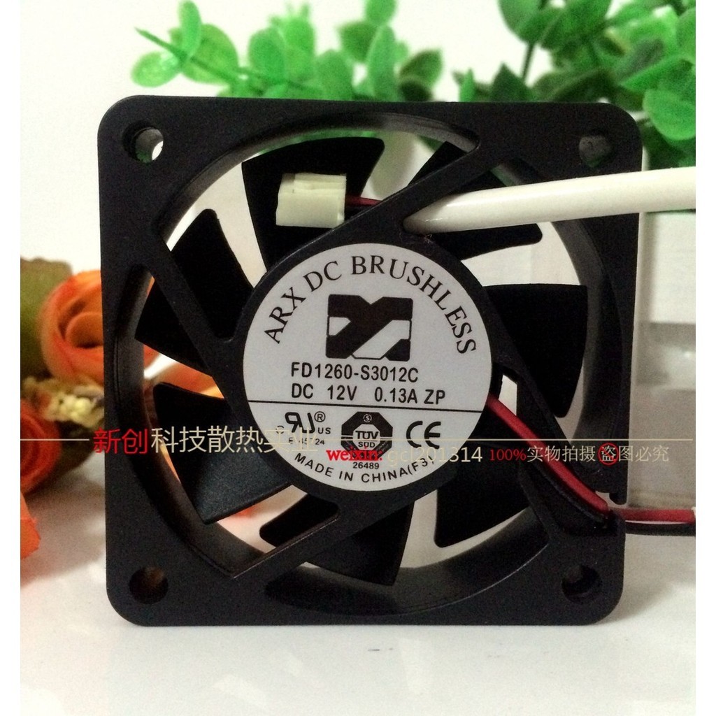 Arx ARX 6015 6CM 12V 0.13 A FD1260-S3012C พัดลมเซิร์ฟเวอร์เงียบพิเศษ