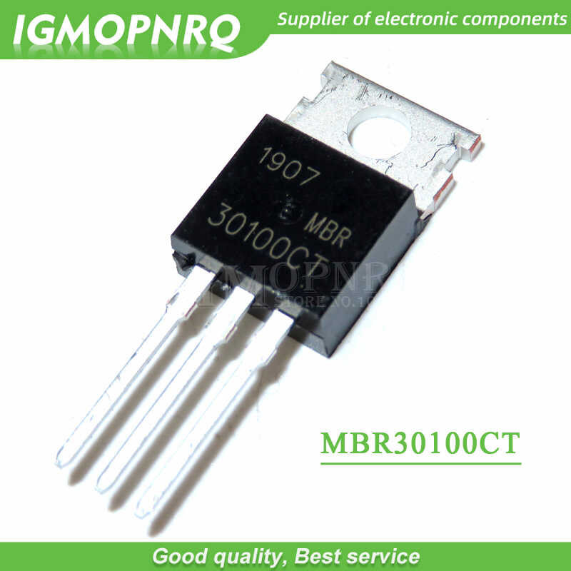 10Pcs Mbr30100ct 30100Ct Mbr30100 Schottky & วงจรเรียงกระแส 30A 100V To-220 ใหม่