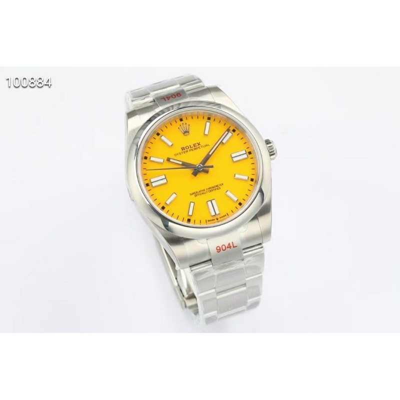 ♞,♘Rolex Oyster Perpetual 41 with yellow dail