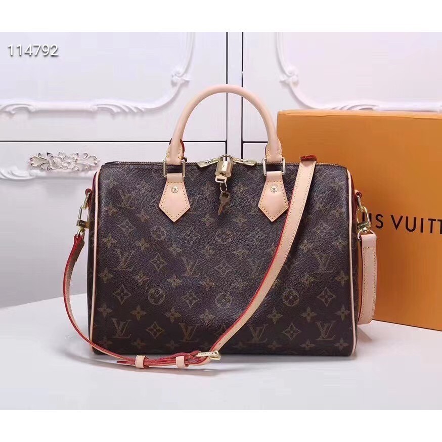 Louis Vuitton Women's LVL New Speedy30 Bag, กระเป๋าถือ, กระเป๋าสะพายข้าง, 30 - 21 - 17 ซม. แท้ 100%