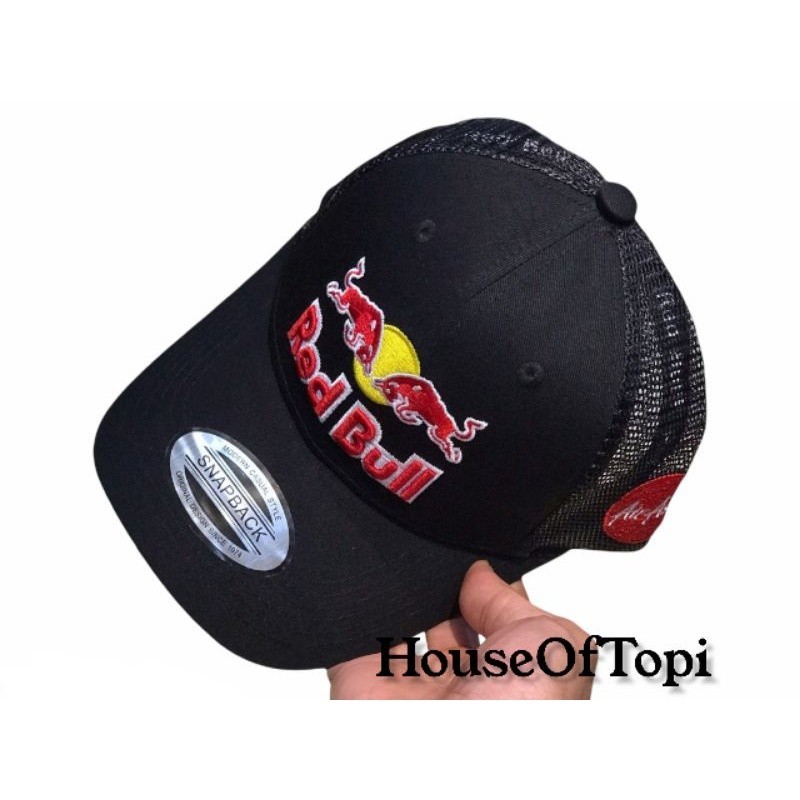 หมวกกีฬา หมวกแก๊ป ปรับได้ ลาย Red Bull Air Asia Trucker สําหรับทุกเพศ