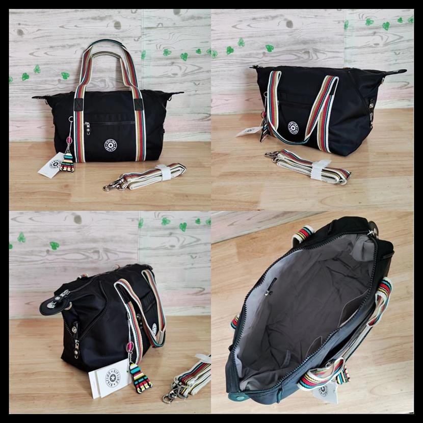 Kipling Limited Edition Black Color Series Messenger Bag/Japanese Style Medium Handbag/Fashion Trav