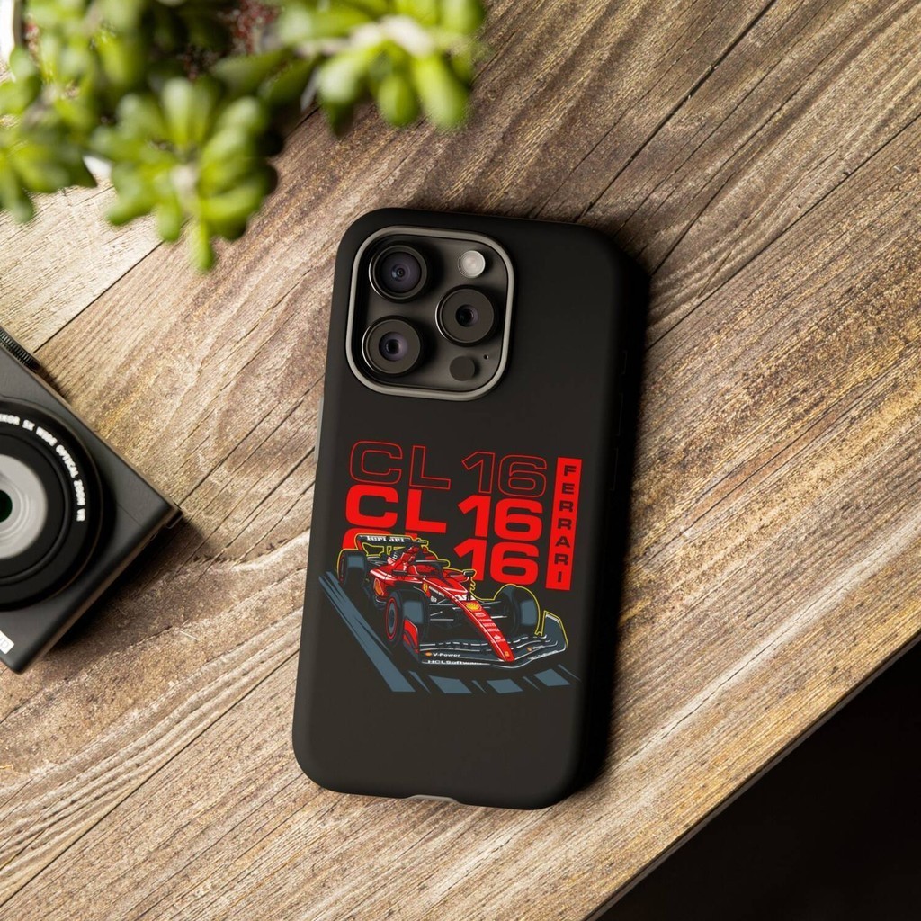 Charles Leclerc CL16 เคสโทรศัพท์สําหรับ iPhone Cool และทนทาน F1 แฟน iPhone กรณีสูตร 1 ไดร์เวอร์รถแข่ง