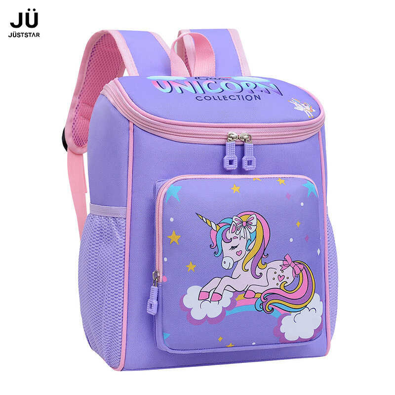 Just Star Children's Backpack Kindergarten Student Bag Cartoon Backpack Burden-Reducing Breathable
