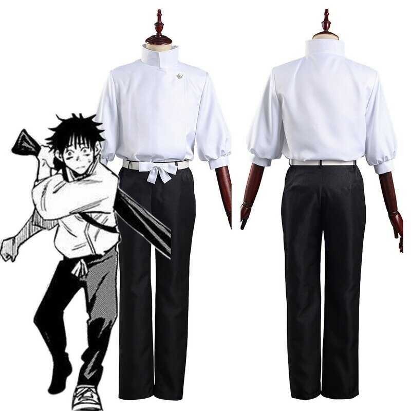Kaisen Yuta Anime Okkotsu Cosplay Costume Men Women Halloween Party Uniforms Tops Pants + Belt