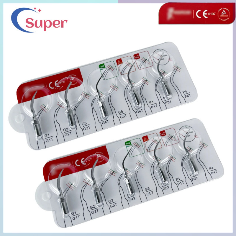 ♞,♘,♙เคล็ดลับการปรับขนาด5ชิ้น G1 G2 G4 P1สำหรับ e*s w*dpecker Scaler ultrason periodontics dentists