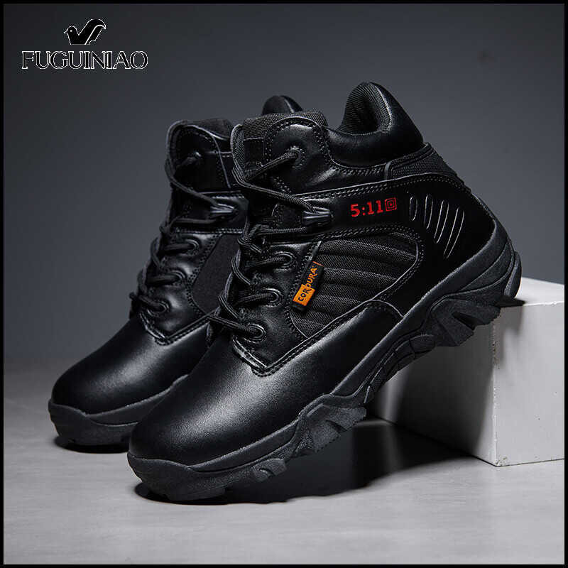 Military Fuguiniao New Ankle Zippers Sneakers Hiking Boots Tactical Boots(Free Delivery) (Free