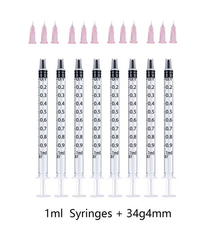 1Ml เข็มฉีดยา 34G4mm 32G4mm + 30G4mm เข็มฉีดยาแปรงเข็มฉีดยาเข็มฉ