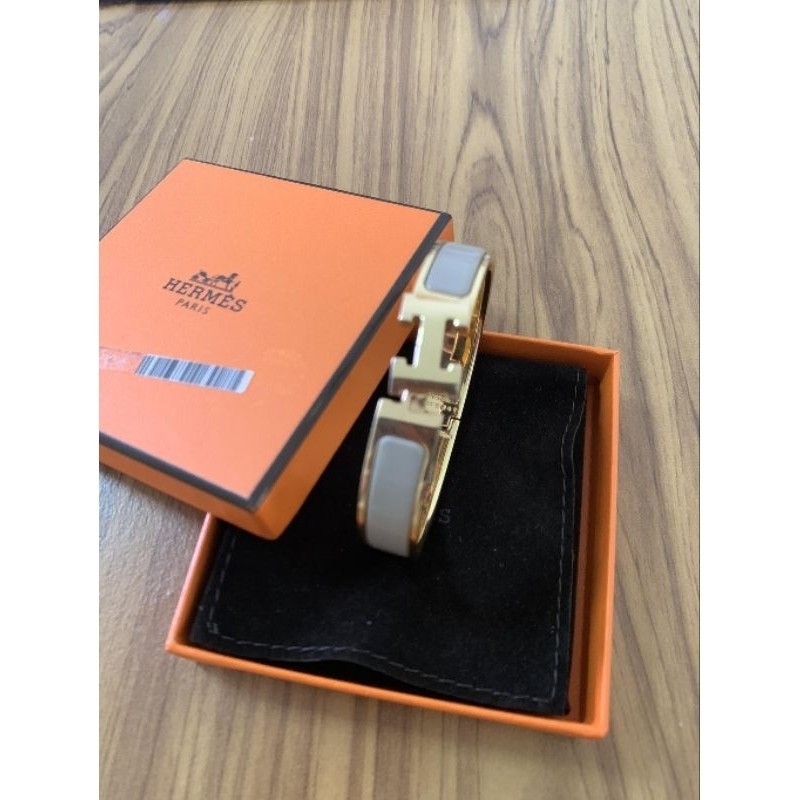 ♞,♘,♙กำไล Hermes click H แท้ สี Marron ทอง ไซส์ GM