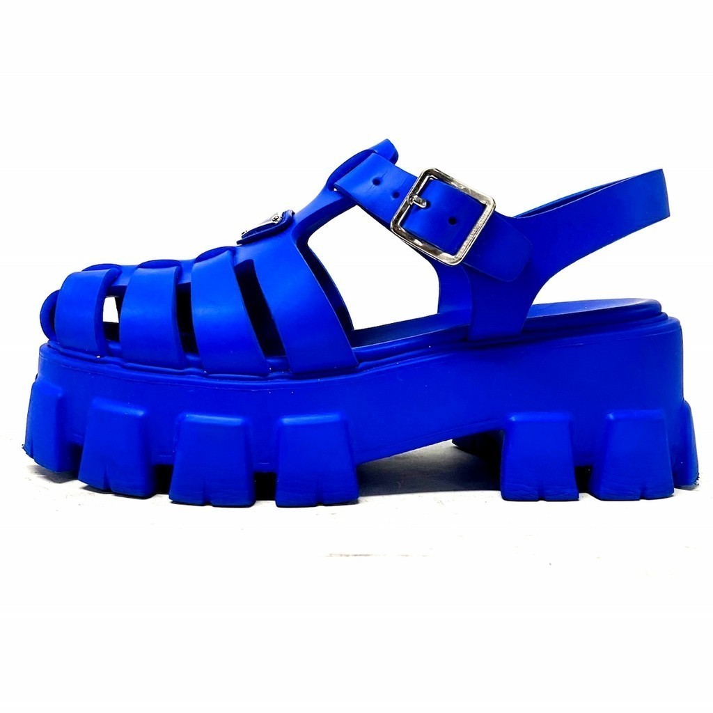 สินค้ามือสอง PRADA sandals blue leather Brandear