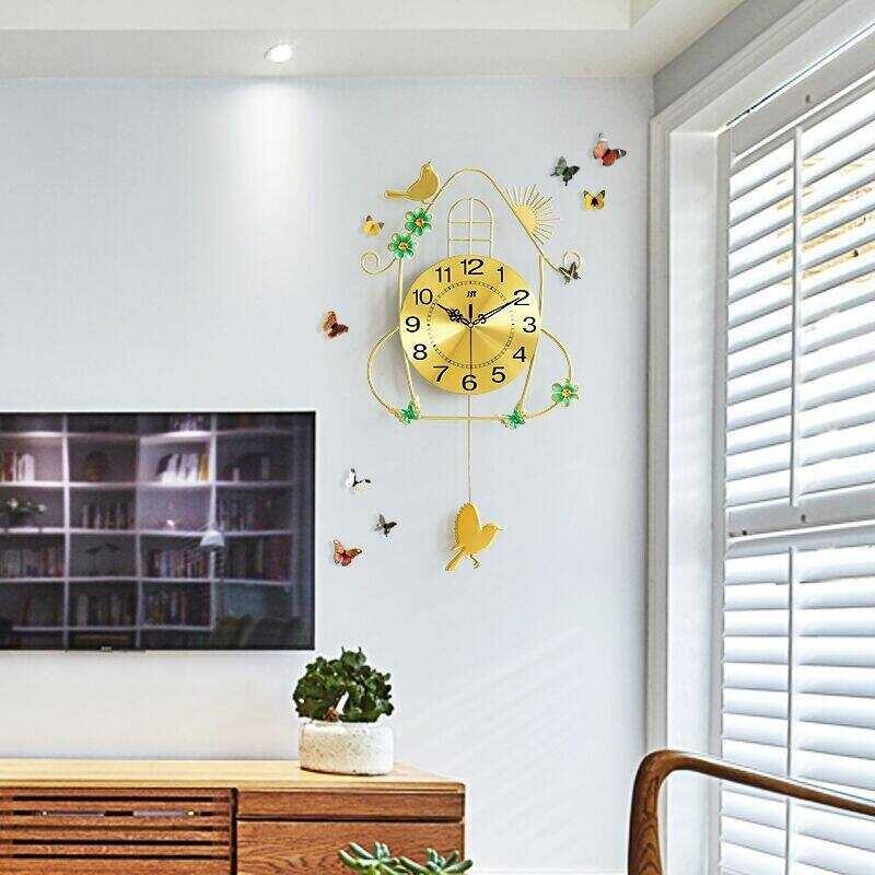 Iron Wall Creative Clock Living Room Electronic Clock Quartz Clock Alarm Clock