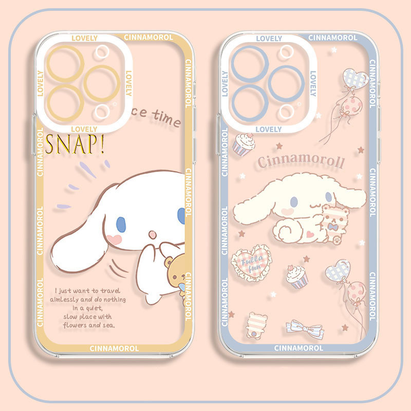 SANRIO ปลอกsanrioโทรศัพท์น่ารักkuromiสําหรับiphone 15 14 Max 13 12 Mini 11 Pro XR XS X 8 7 6 6S Plus Se2 ซิลิโคนใสสําหรับIphone S