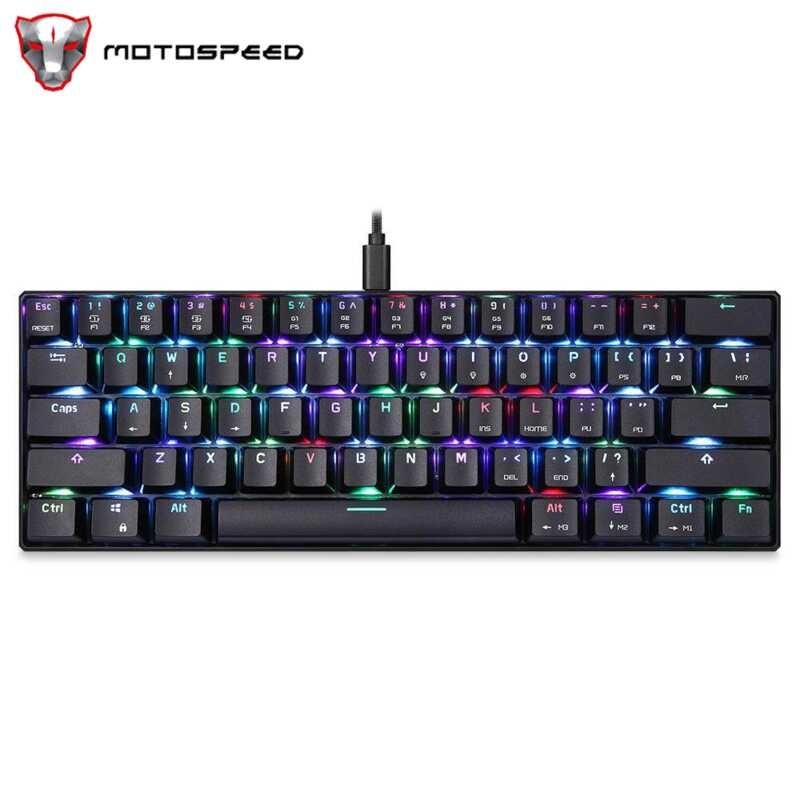 MOTOSPEED Mechanical OUTMU CK61 RGB Keyboard 61 Keys Anti-ghosting with Backlight for Gaming (Red/B