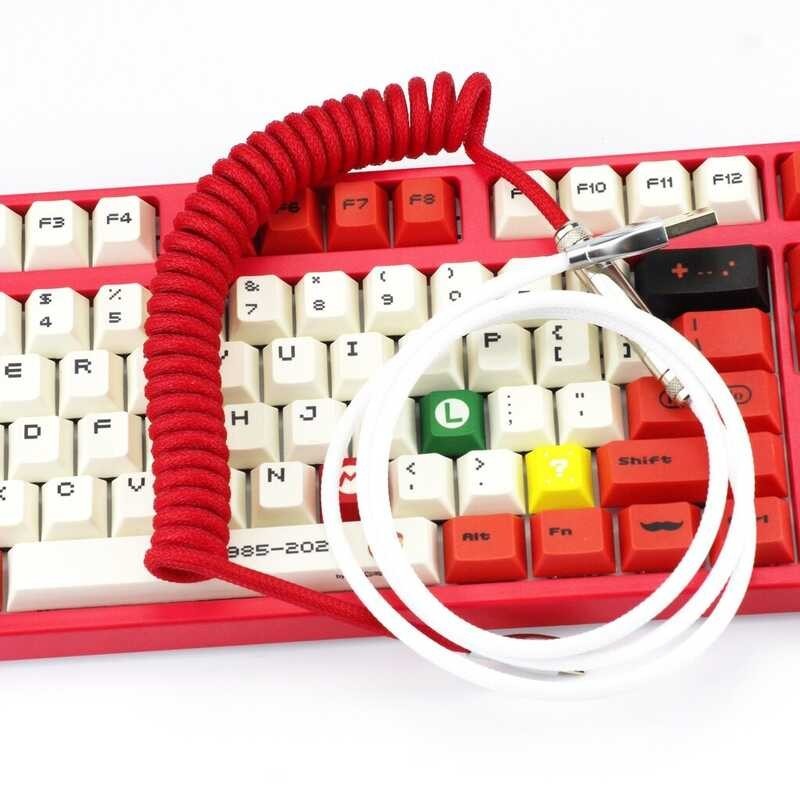 cable Mechanical Keyboard Type-c USB port for GK61 RK61 keyboard kit DIY Coiled Cable wire