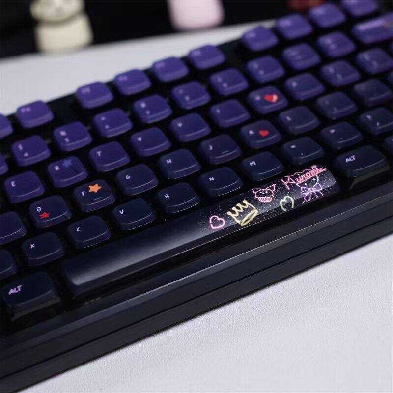 Only】New Kuromi 【Keycap Keycap 122 keys Four Side Transparent MDA Profile PBT Sublimation For Che