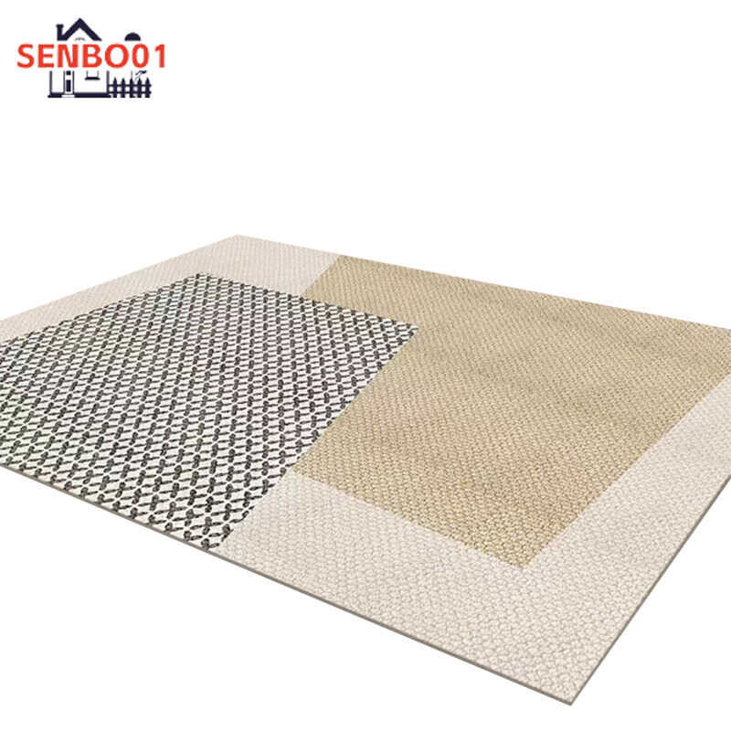 Area Rug Geometric Vintage Washable Non-slip Stain Resistant Floor Carpet For Living Entryway Dinin