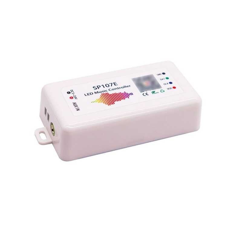 XIJIBAN Sp105e Sp107e Sp108e ตัวควบคุมแถบพิกเซล Dc5-24V บลูทูธ Wifi ตัว