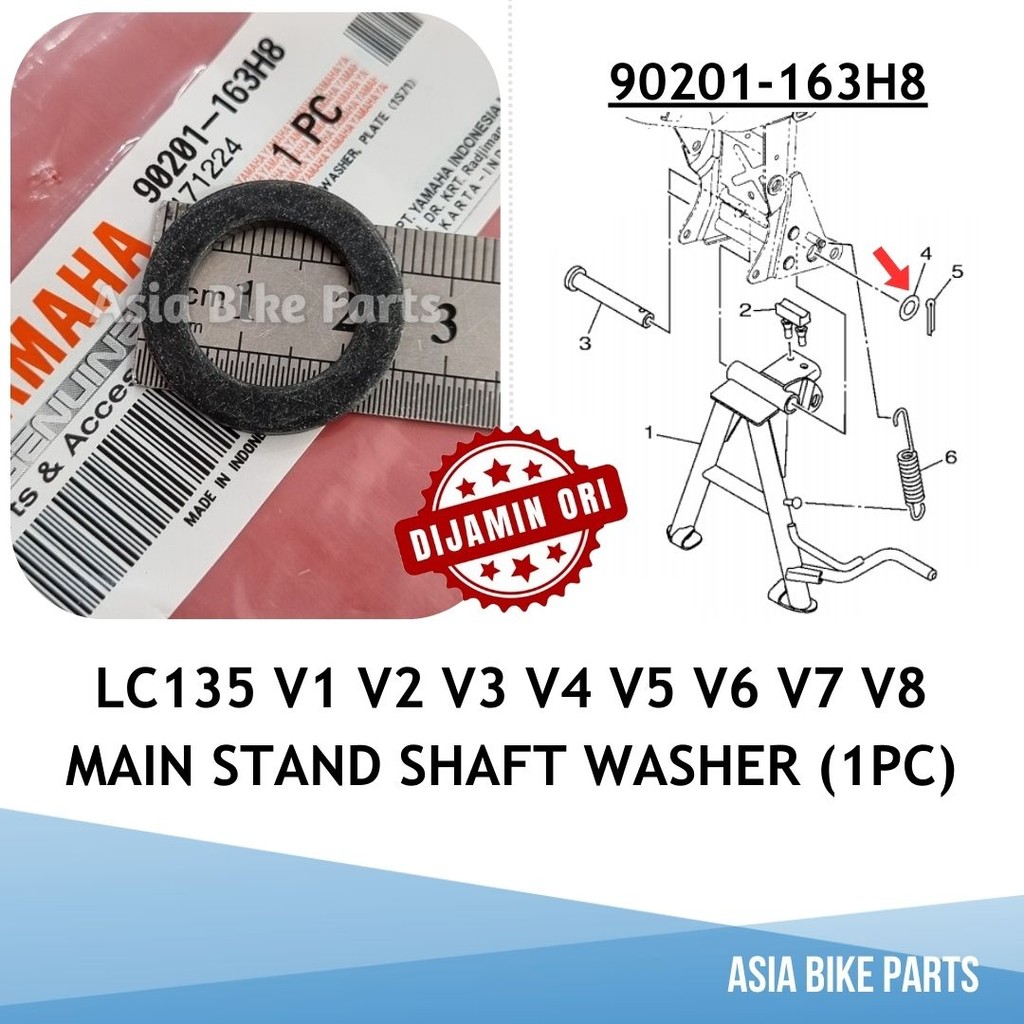 Yamaha LC135 V1 V2 V3 V4 V5 V6 V7 V8 หลักขาตั้งเพลาเครื่องซักผ้า - 90201-163H8