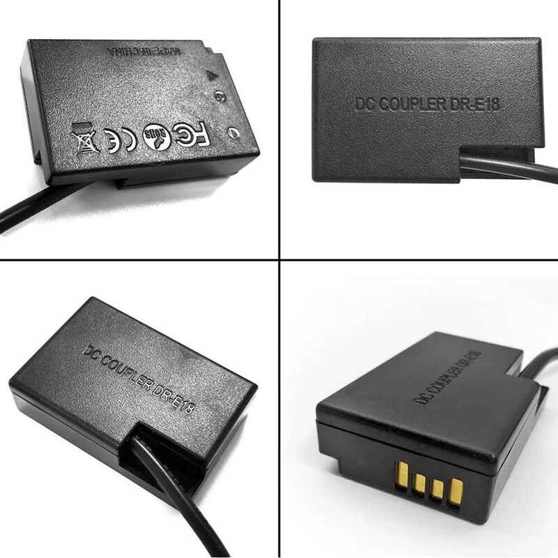 ❤️ หัวต่อ Dr-E18 DC Lp-E17แบตเตอรี่เลียนแบบสำหรับ Canon EOS Rebel T6i T6s T7i Sl2 Sl3 750D 760D