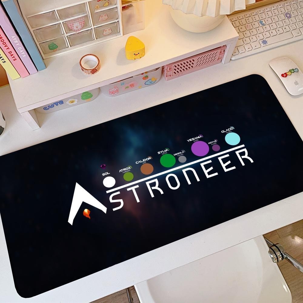 เกมโลกเปิดพื้นที่หลายคน แผ่นรองเมาส์ ASTRONEER ยางกันลื่น แผ่นรองเมาส์ล็อคขอบ อุปกรณ์เสริมโต๊ะเล่นเก