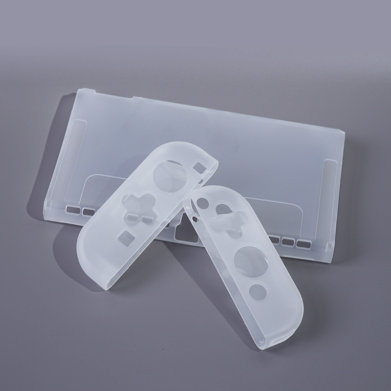 Tpu Soft Case Joycon ฝาครอบป ้ องกันสําหรับ Nintendo Switch OLED คอนโซล NS Joy-con โปร ่ งใสหรือ Matte คริสตัลกลับ Full Protector