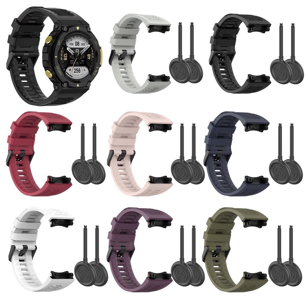 สายนาฬิกาข้อมือซิลิโคน แบบเปลี่ยน สําหรับ Huami Amazfit T-Rex 2 Smartwatch Amazfit T Rex 2
