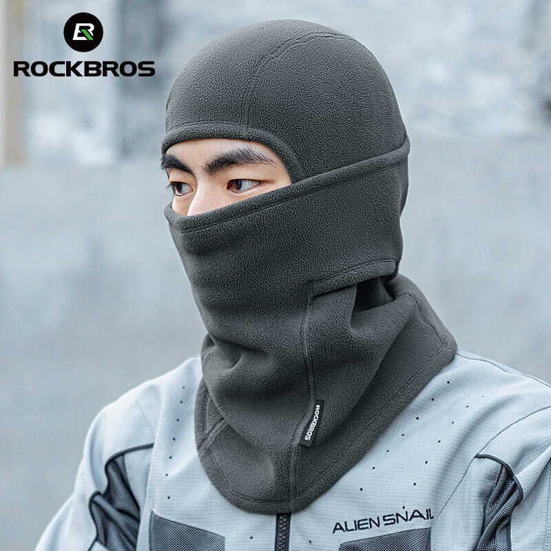 ROCKBROS Warm Ski Face Mask Thickened Fleece Windproof Snow Sports Face Mask Breathable Elastic Cyc