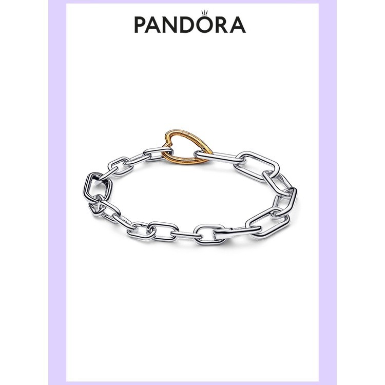 [สินค้าใหม่] Pandora Pandora ME Series สร้อยข้อมือโซ่ สีโรสโกลด์ สําหรับผู้หญิง และผู้ชาย