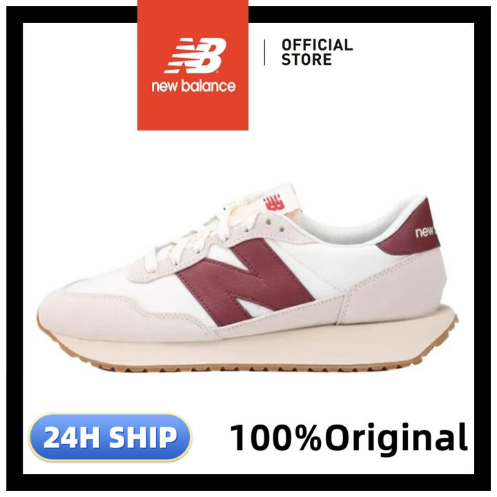 【ส่ง24H】New Balance NB 237 MS237SB Beige เหมาะสำหรับทั้งชายและหญิง รองเท้าผ้าใบ 100% ต้นฉบับ