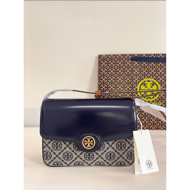 ♞พร้อมส่ง [สด-ผ่อน]Tory Burch Robinson T Monogram Convertible Shoulder Bag 152306