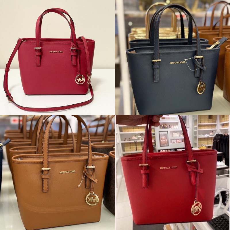 (สด-ผ่อน) กระเป๋าชอปปิ้ง mk mini tote สีน้ำตาล 35T9GTVT0L Michael Kors Tote mini MK Casual Style