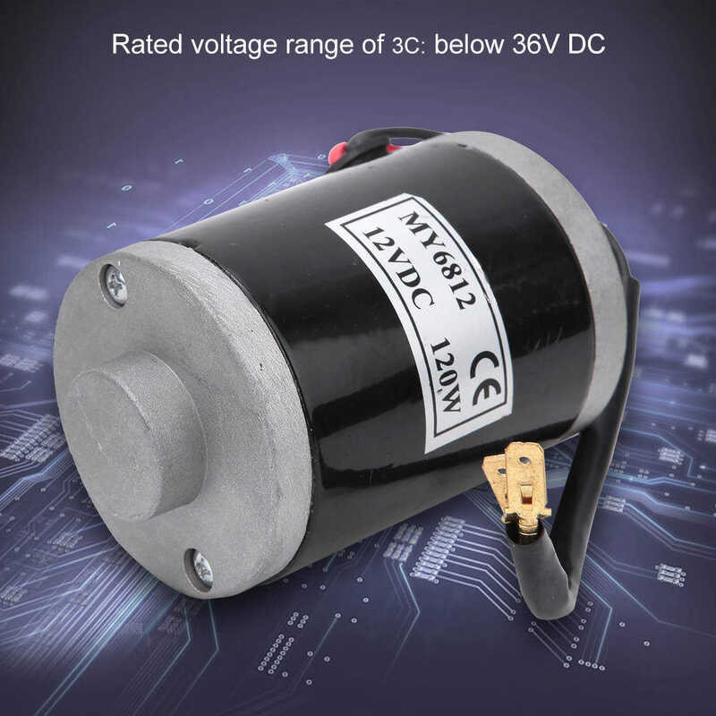 ❤ 【Ready Stock】My6812 Brushed 12V 120W High Speed Small Brush Motor With Belt Pulley E-Le-C-Tri