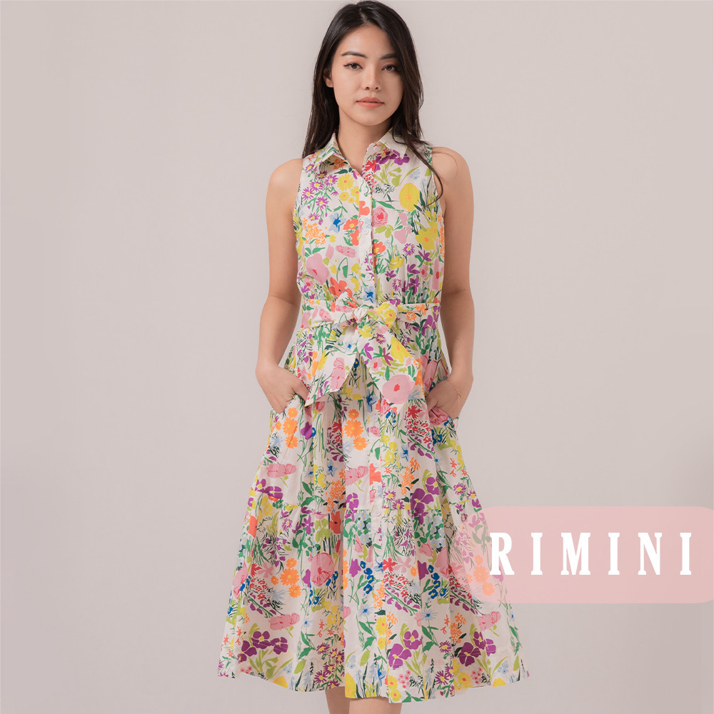 Rimini - ชุดเดรสดอกไม ้ - Tyra Flower Belted Midi - 85758