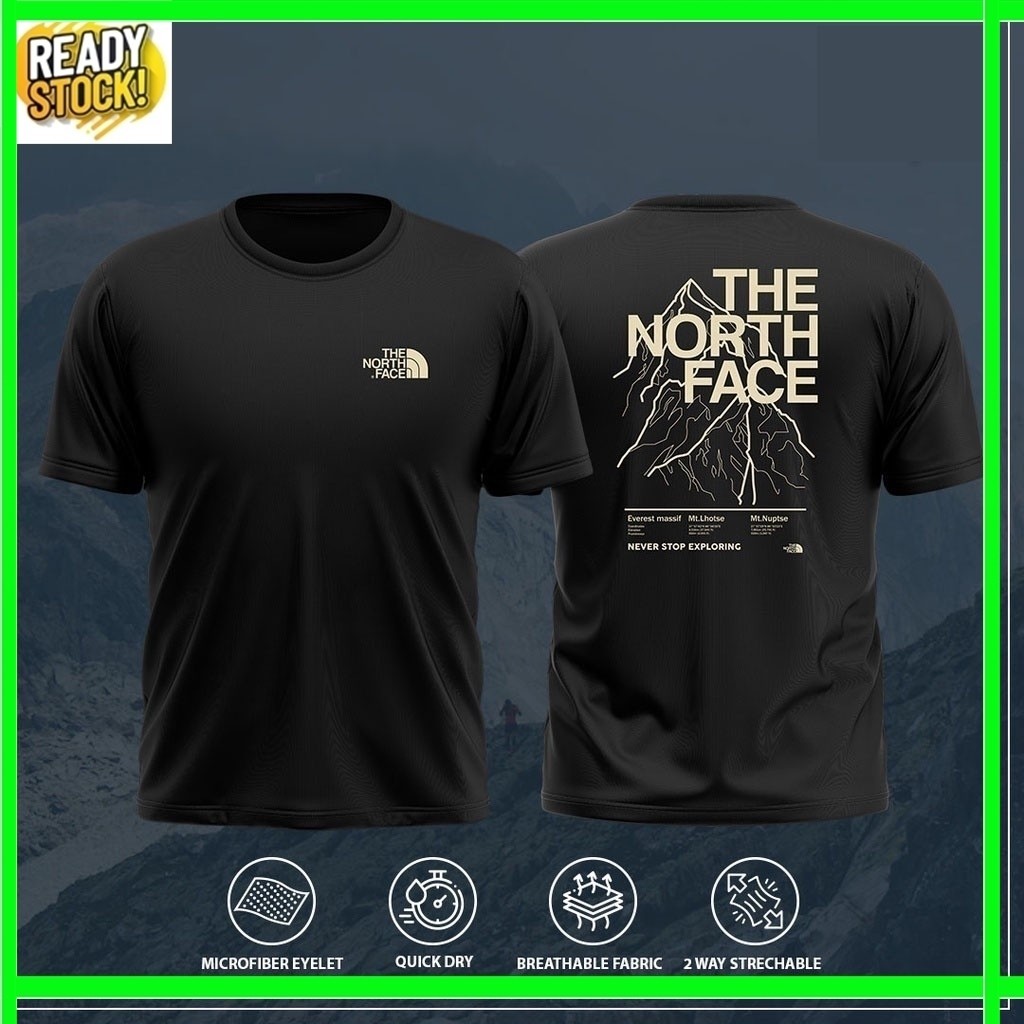 001vH เสื้อยืดสําหรับกลางแจ้ง/เดินป่าและวิ่ง (เสื้อยืดไมโครไฟเบอร์)