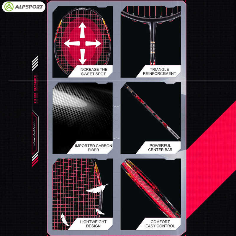100% ALP A88 Carbon Fiber Badminton Racket Strung Ultralight 5U 75G G4 13KG Training Rackets Profes 