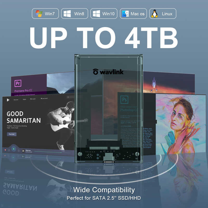 Gen.2 Wavlink USB3.1 Type-C 2.5" SSD Enclosure