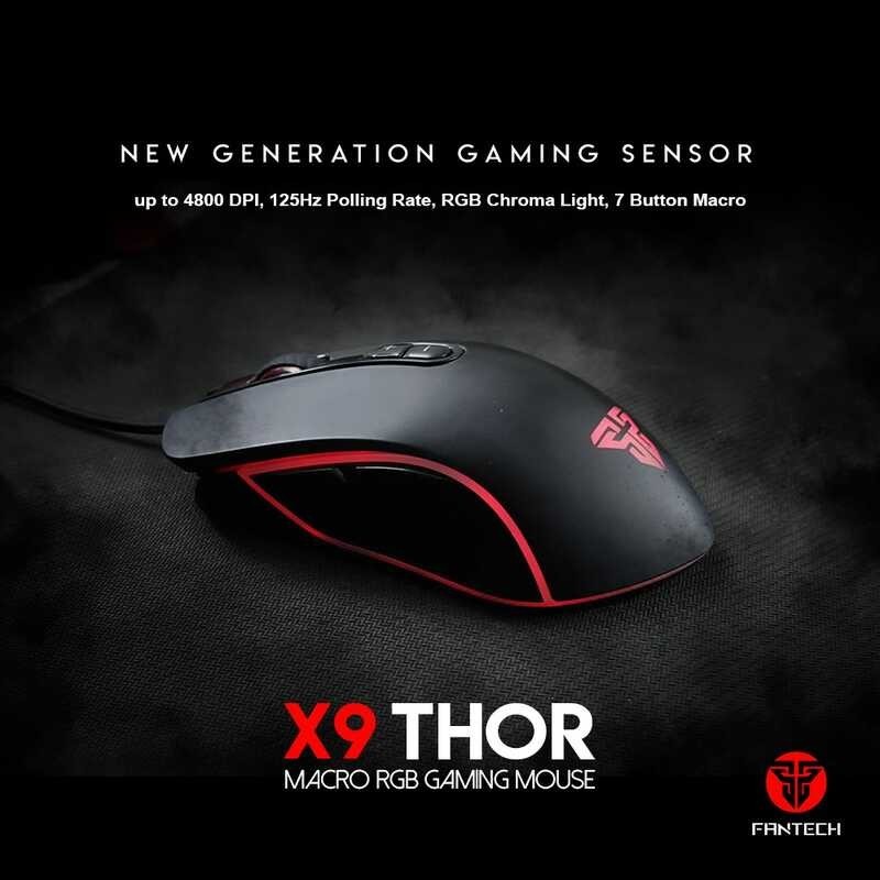 【HOT ❀ JHJDSKCCA 118] Fantech X9 Thor 4800DPI Seven Programable Buttons USB Optical ro Gaming Mous