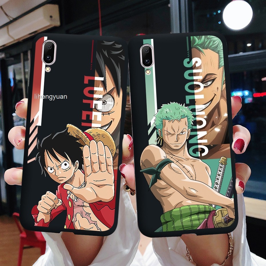 One Piece Vivo Y97 V1813A เคสสีดําซิลิโคนอ่อนนุ่มอะนิเมะแนวโน้มการออกแบบใหม่ยอดนิยมเคสโทรศัพท์ที่ชื่