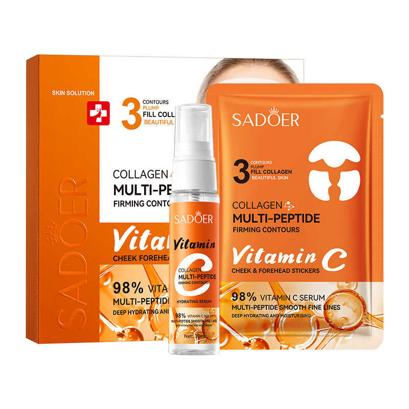 ▥ ชุดดูแลผิวหน้าคอลลาเจนชะลอวัยแผ่นแปะหน้าผาก VC เซ