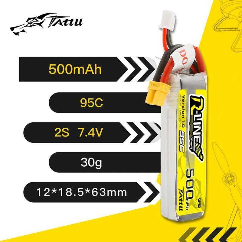 ❥ Tattu-R-E 1.0 500/550มิลลิแอมป์95c 3.7โวลต์/7.4โวลต์/11.1โวลต์แบตเตอรี่ Lipo กับ ❥