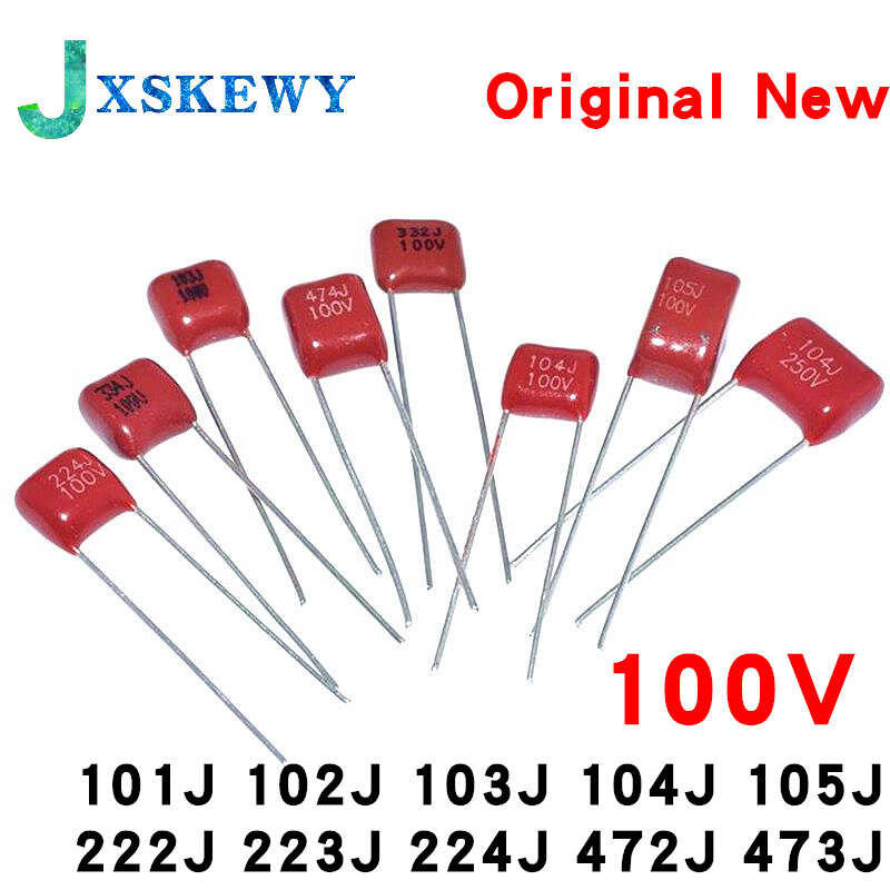 50Pcs 100V 101J 102J 103J 104J 105J 222J 223J 472J 473J 0.01Uf 0.1Uf 1Uf 1Nf 2.2Nf 4.7Nf 10Nf 100Pf 