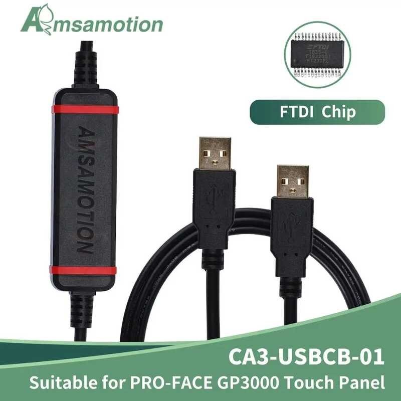 Ca3-Usbcb-01เหมาะสำหรับ St3000หน้าโปร Agp3301 Gp3000 Lt3000แผงสัมผัสสายโปรแกรมสื่อสารพอร์ต USB HMI