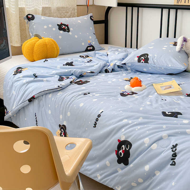 Bedding TAO ผ้าห่มผ้าห่มแบบบางลายการ์ตูนซักด้วยเครื่องไ